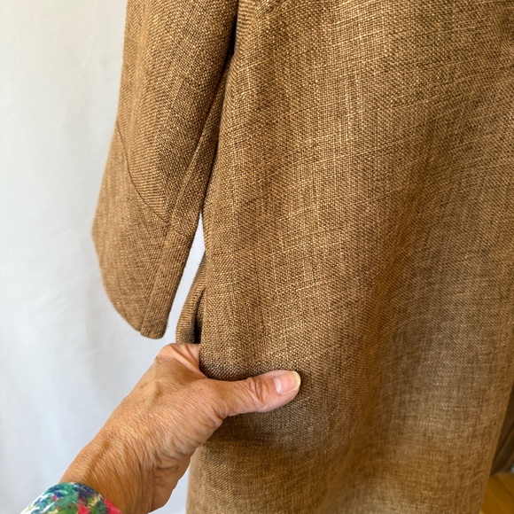 TUCKERNUCK AMELIA BASKET WEAVE SHIRT DRESS SWING SHAPE 3/4 SLEEVE POCKETS NEW XS - Picture 8 of 11